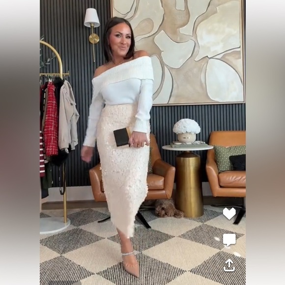 New H&M Sequined Midi Skirt - Picture 3 of 11